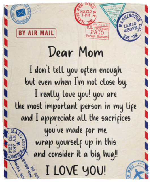 Dear Mom-Plush Fleece Blanket - 50x60